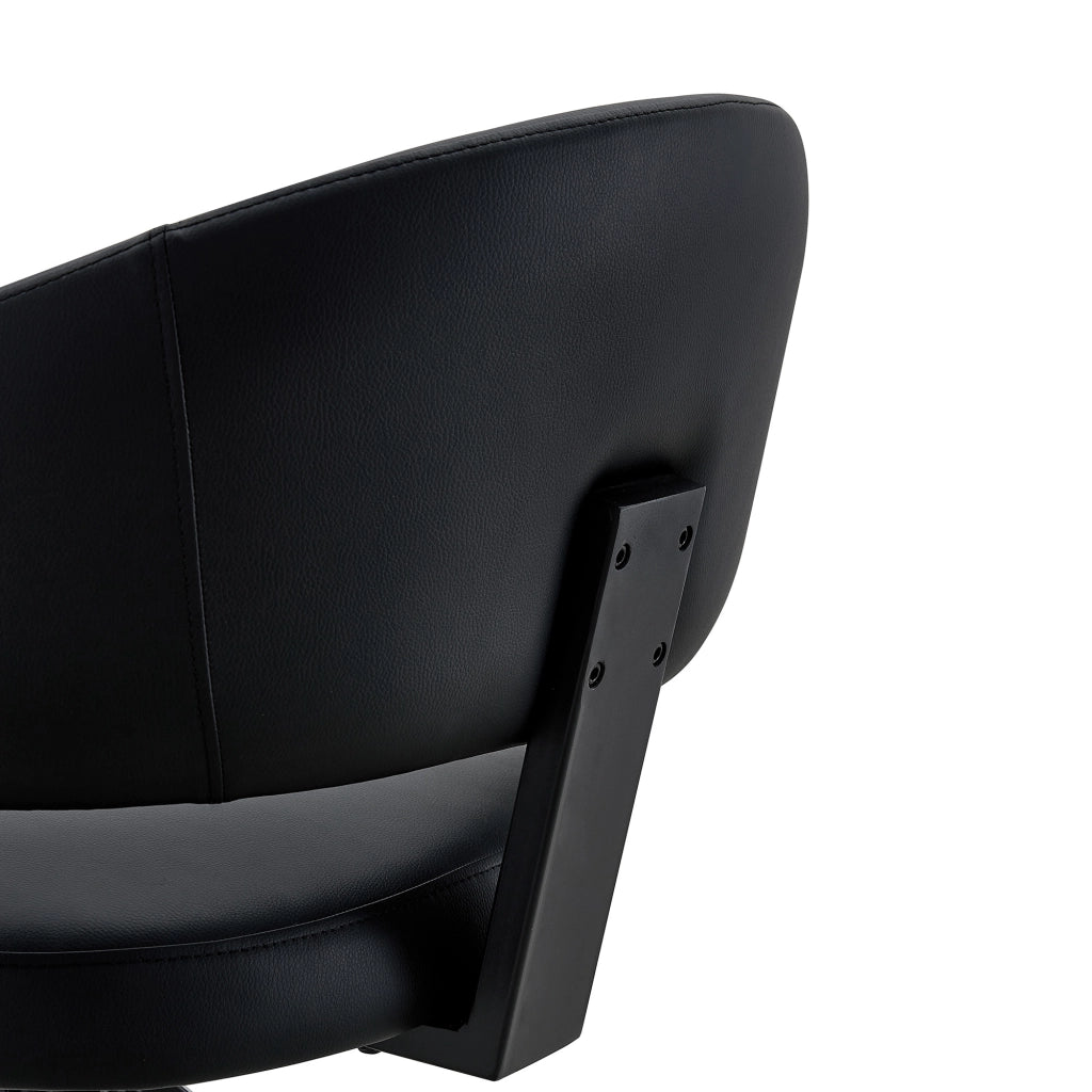 SEDIA Set da 2 pezzi girevoli in PU nero per sala da pranzo