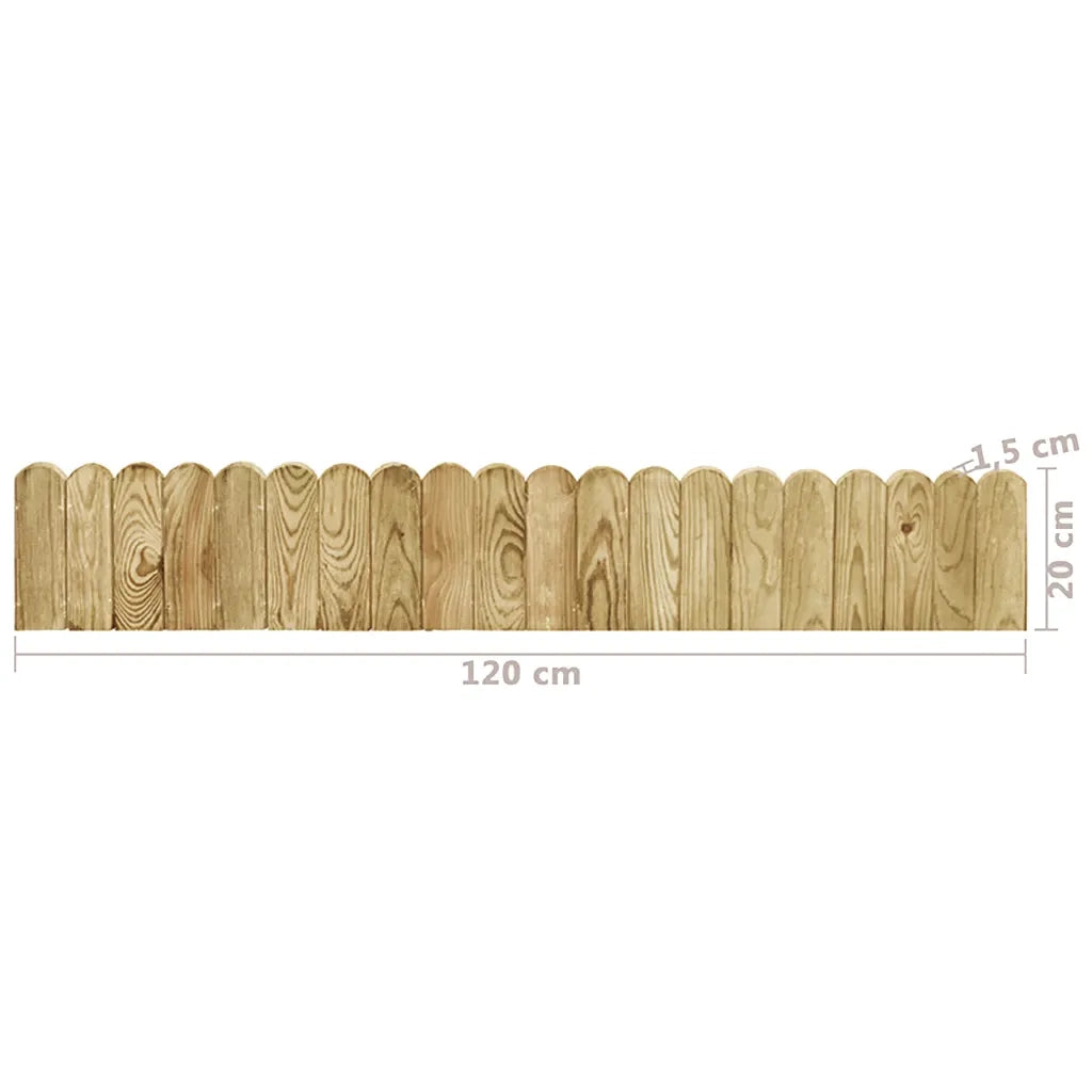 Rotolo di Bordura Verde 120 cm in Legno di Pino impregnato 49105