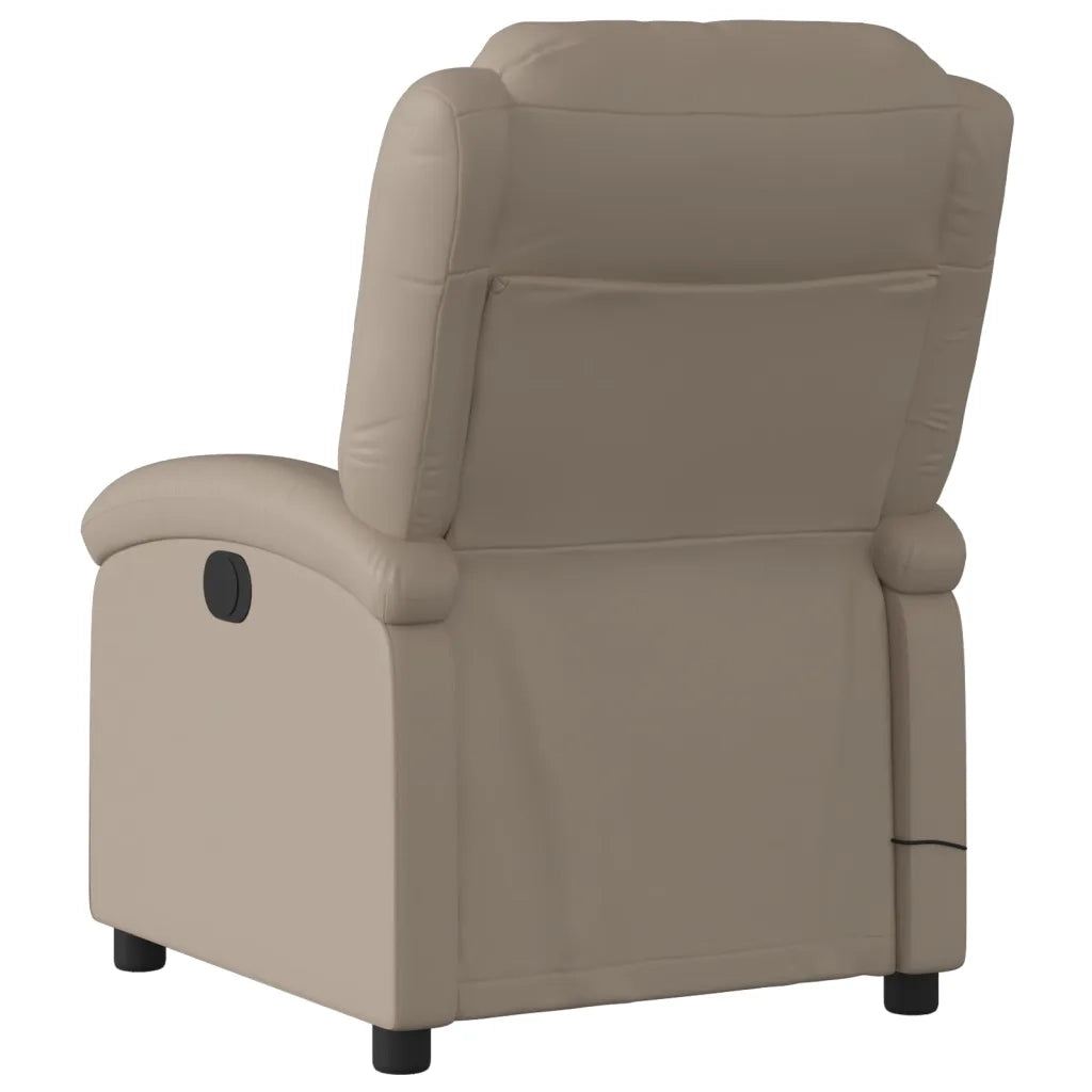 Poltrona Massaggiante Reclinabile cappuccino in Similpelle 371788