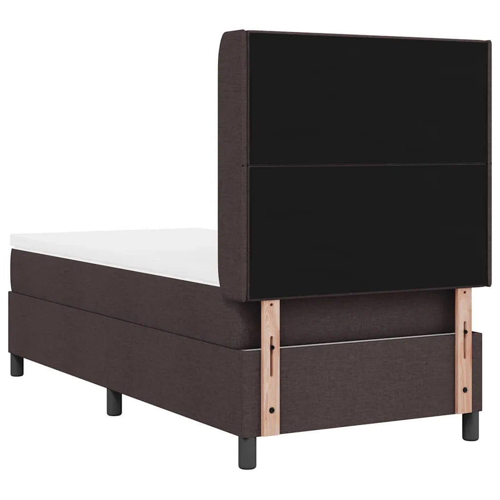Letto a molle con cuscino Marrone Scuro 200 x 100 cm Tessuto 3341633