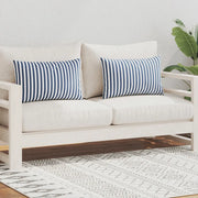 Cuscini da Esterno 2 pz Stampa a Righe 60x40 cm Blu CFW7205285