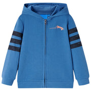 Felpa con Cappuccio e Cerniera per Bambini Blu 128