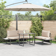 Tavolo da giardino grigio 100x55x70 cm DPC e metallo