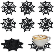 Decorazioni per Halloween, 6 pezzi, sottofondi isolanti, tessuti non tessuti per tavola da festa, arredamento da soggiorno, supporti per ragnatele