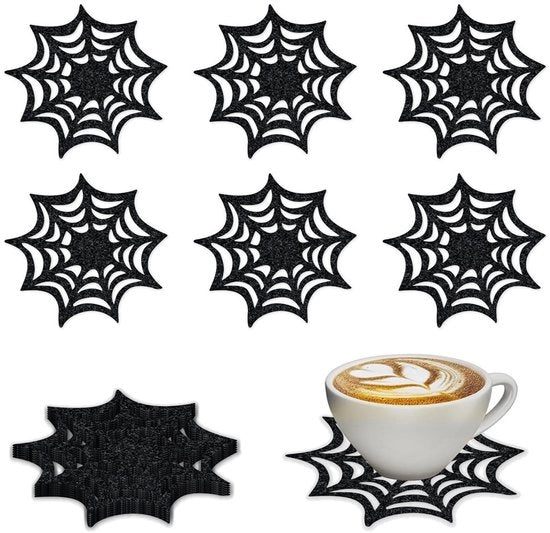 Decorazioni per Halloween, 6 pezzi, sottofondi isolanti, tessuti non tessuti per tavola da festa, arredamento da soggiorno, supporti per ragnatele