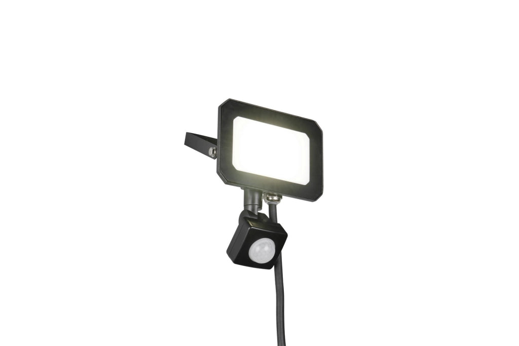 Faretto LED integrato 20W PIR nero IP44 FUNCHAL RL