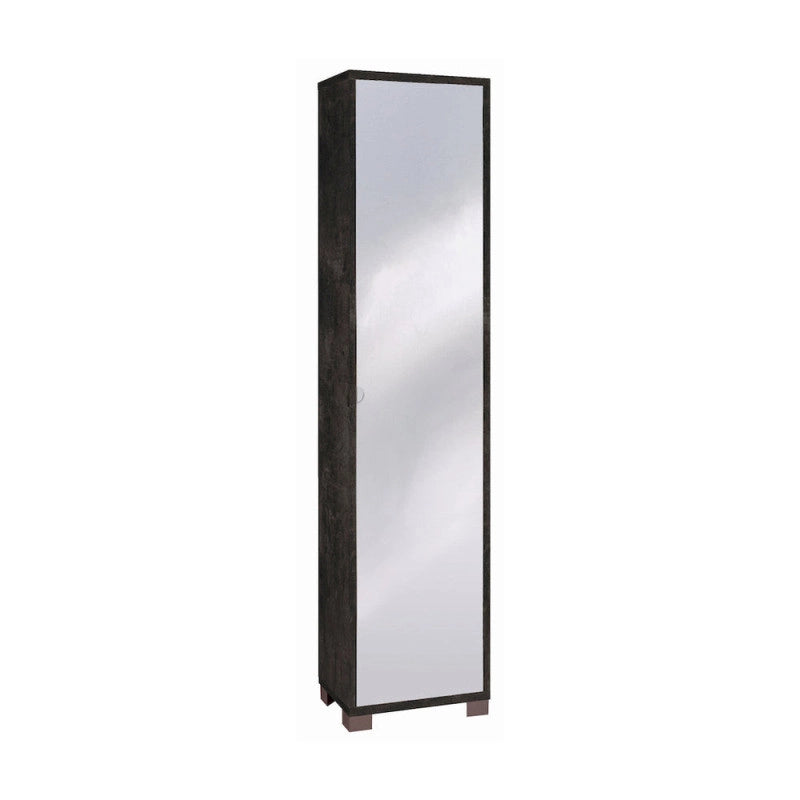 Colonna 1 Anta Specchio Kit Ossido Nero cm 43x29x190h - Sarmog