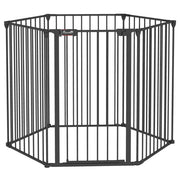 Cancellino per Cani Pieghevole ¨C zephmum ¨C Nero 123x102x90 cm