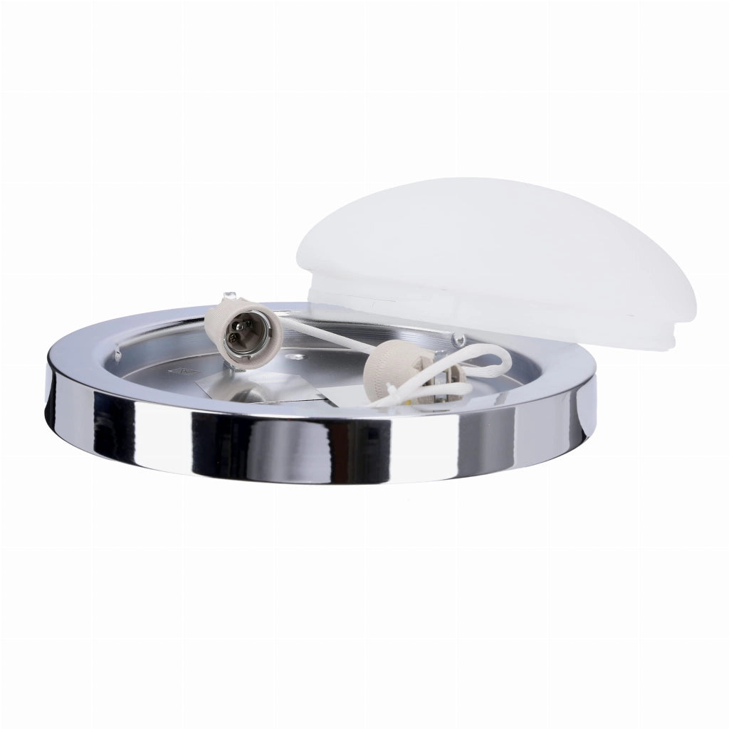 Plafoniera Candellux Roda 32cm bianco/cromo IP44 2xE27