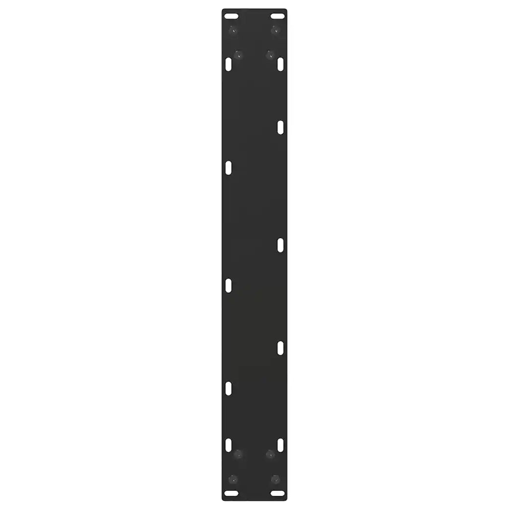 Gambe per tavolo da bar a forma di U 2 pz nere 60x(100-101) cm in acciaio