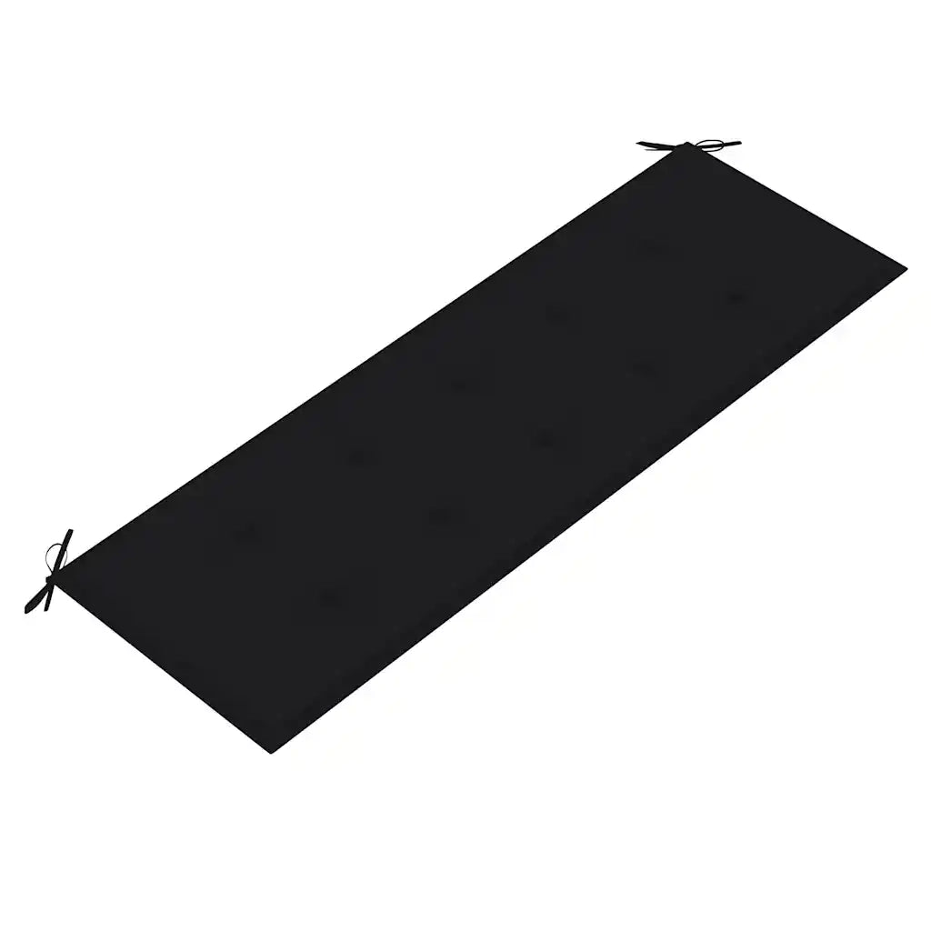 Panca da Giardino | Panchina Batavia con Cuscino Nero 150 cm Legno Massello Teak