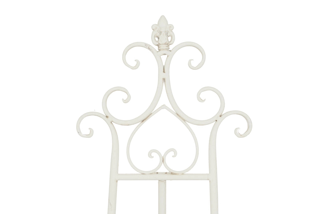 Biscottini Portaquadro in ferro battuto finitura bianca anticata L53xPR96xH150 cm Elegante