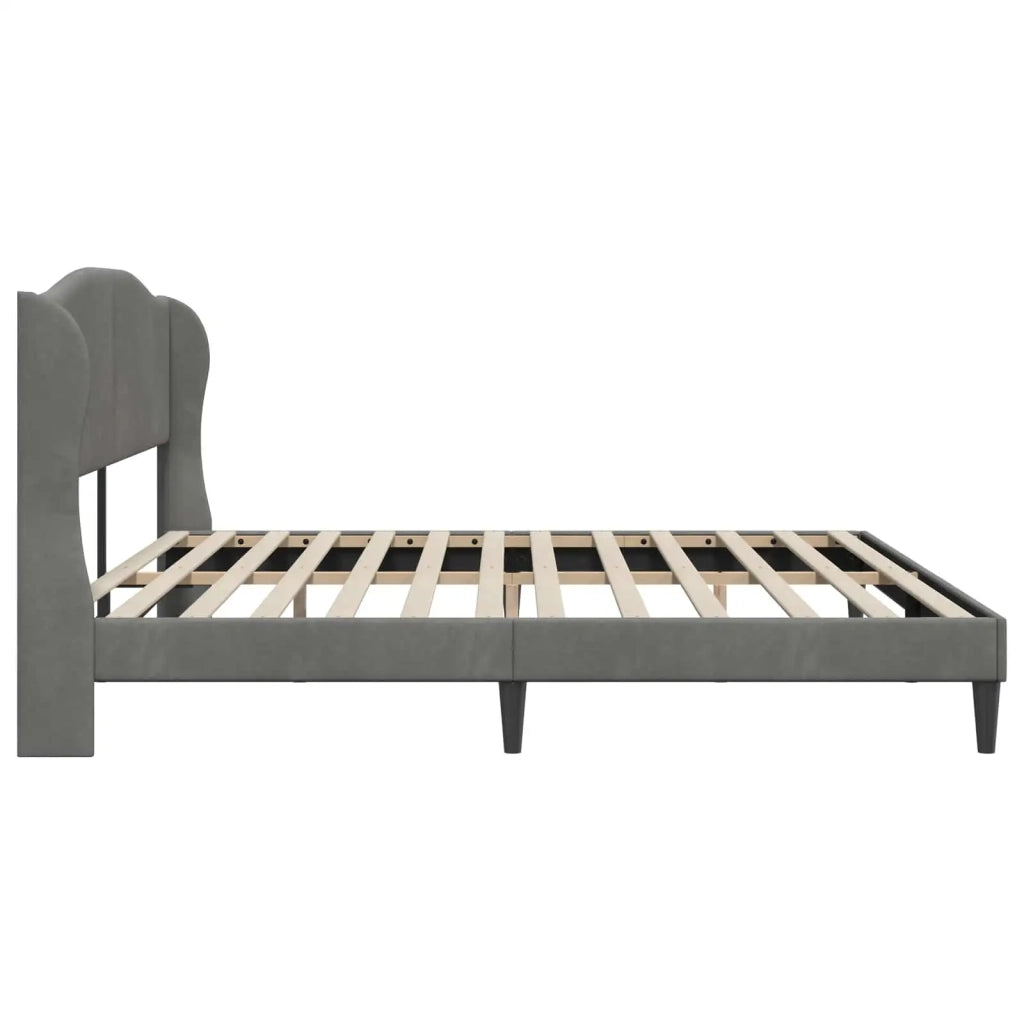Struttura del letto Grigio Scuro 200 x 200 cm Velluto 42027942