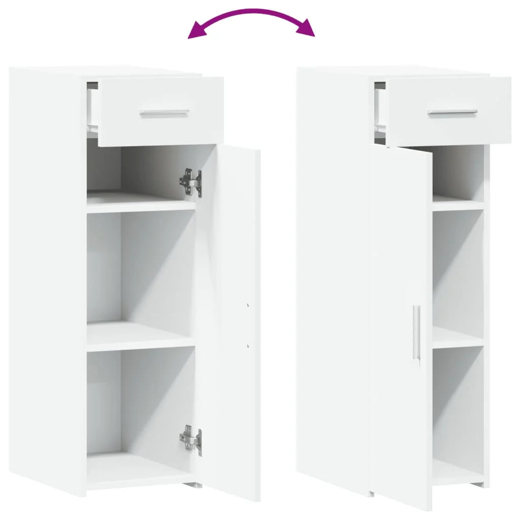 Buffet credenza cassettiera mobiletto mobile contenitore organizer cucina soggiorno salotto 30 x 42,5 x 93 cm legno ingegnerizzato bianco 02_0030226