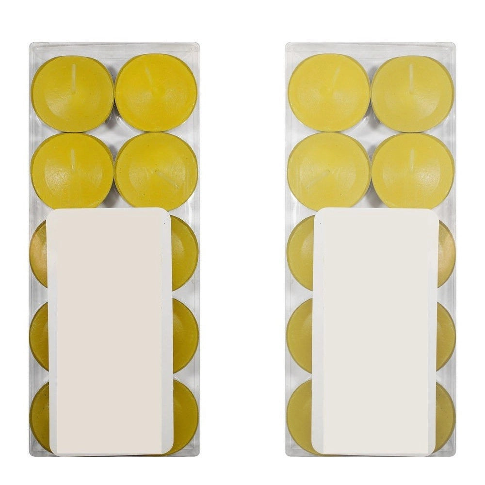 Trade Shop - Set 30 Candele Candela Profumata Fragranza Limone Lemon Gialla Profumo Essenza -