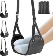 Set di 3 supporti per piedi per viaggi aerei, piedistallo per piedi pieghevole per viaggi aerei, accessori da viaggio portatili, supporto per piedi, supporto per gamba regolabile per viaggi aerei, auto, ufficio, dormitorio, relax, nero