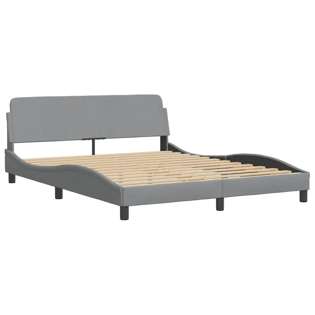 Giroletto con LED senza Materasso-Struttura Letto 160x200 cm Tessuto 946273