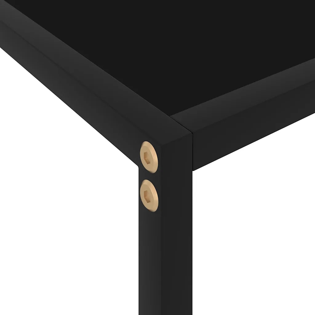Tavolo Consolle | Tavolo d'Ingresso Nero 60x35x75 cm in Vetro Temperato