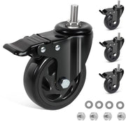 Pneumatici di sostituzione con freno 100 mm - silenziosi e senza segni di usura - set da 4