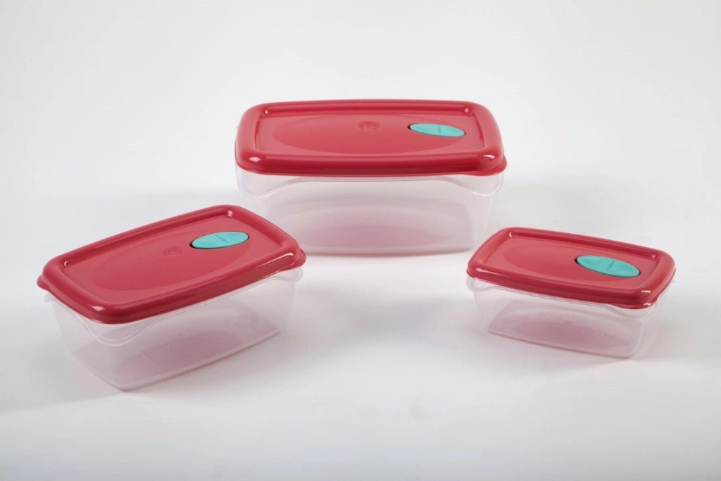 Contenitore Per Alimenti Chiusura Ermetica Plastica 3 Pezzi 0.5 1 2 Litri - Bama
