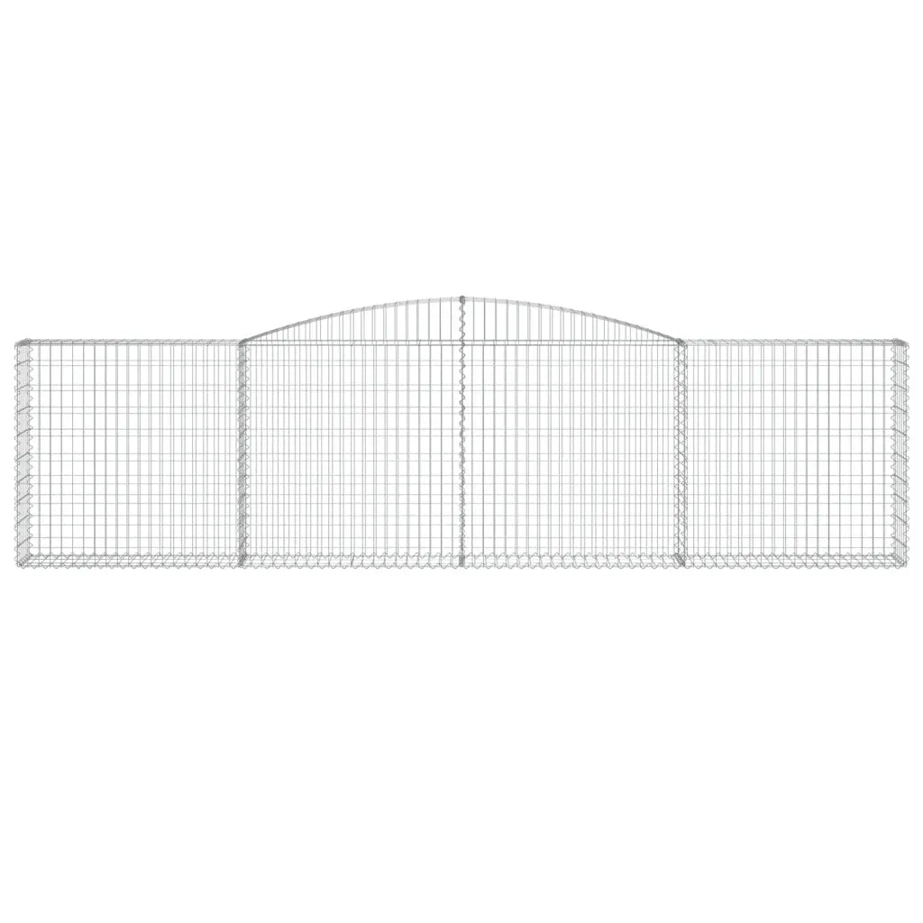 Cesti Gabbioni ad Arco 4 pz 400x30x100/120 cm Ferro Zincato 3146868