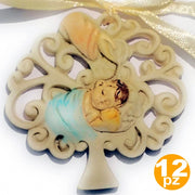 Trade Shop - Bomboniera Bomboniere Battesimo Bambino Albero Della Vita Acqua Santa Appendino -