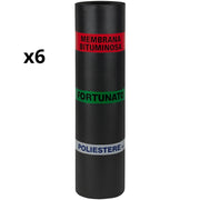 Guaina bituminosa poliestere 4 mm impermeabilizzante casasciutta 6 rotoli 1x10 m