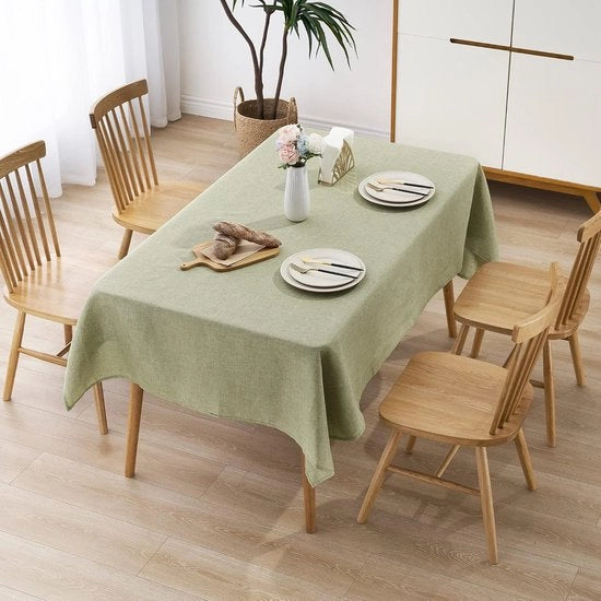 Tavolo con tovagliolo stile, impermeabile, resistente alle macchie, lavabile, per interni ed esterni, verde, 90 x 90 cm