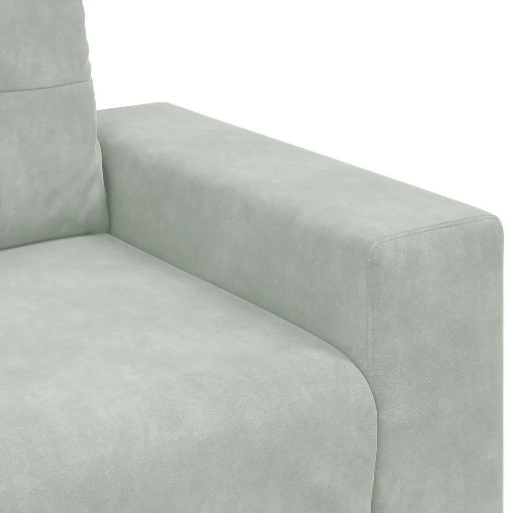 Divano Divanetto-Sofa Grigio Chiaro 140 cm in Velluto 364641