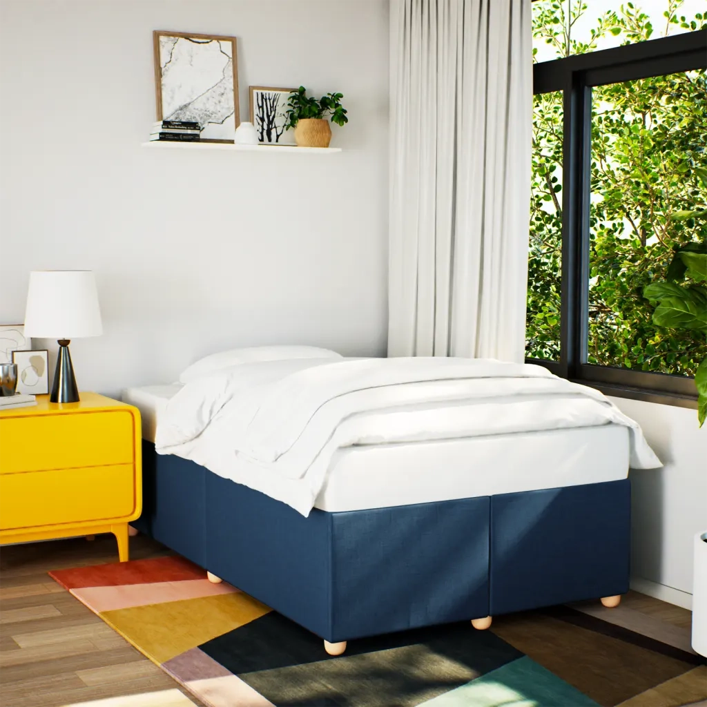 Giroletto senza Materasso Blu 120x190 cm in Tessuto
