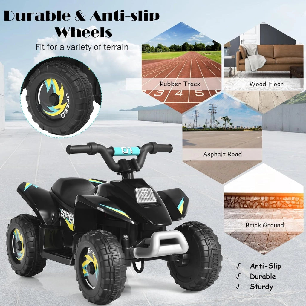 Auto elettrica per bambini, Quad elettrico per bambini ATV 6V, camminata anteriore/posteriore, sedile ergonomico, ruote antiscivolo, caricatore incluso, carico 30 kg, per ragazzi e ragazze 3