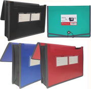 Portatile espandibile con cordoncino elastico - Organizzatore di documenti per A4 e formati lettera - 4 pezzi