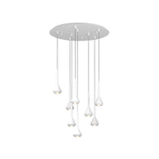 Lampadario Moderno Aygo Metallo Bianco 8 Luci Gu10