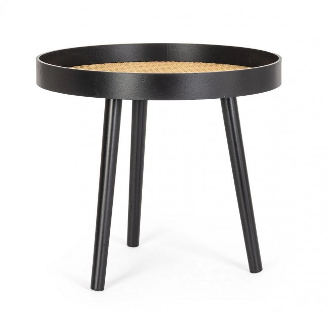 Tavolino Legno Nero Moderno da Interno 50 cm - JOSIE