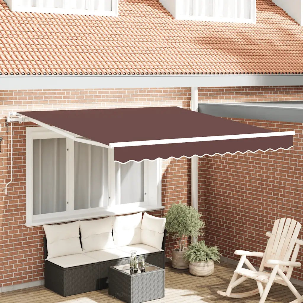 Tenda da Sole | Tenda parasole Retrattile Automatica Marrone 300x250 cm