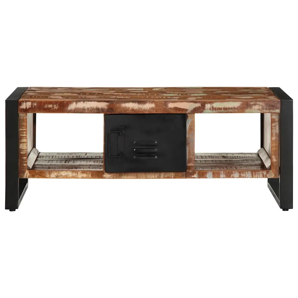vidaXL Tavolino Salotto Multicolore 90x50x36cm Legno Massello Recupero