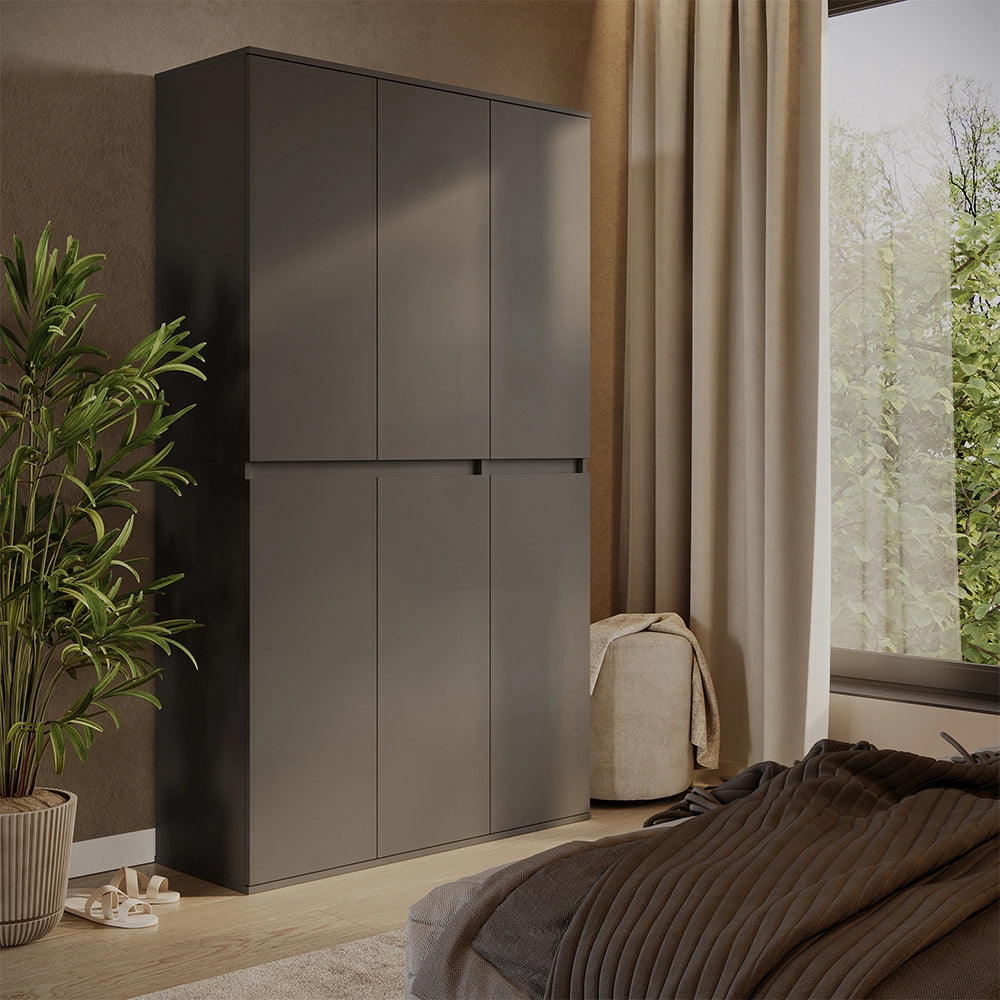 Vicco Armadio multifunzione Antracite 111 x 191.5 cm con 6 porte