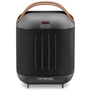 DeLonghi HFX30C18.AG stufetta elettrica Stufetta con elettroventola Interno Nero, Grigio 1800 W