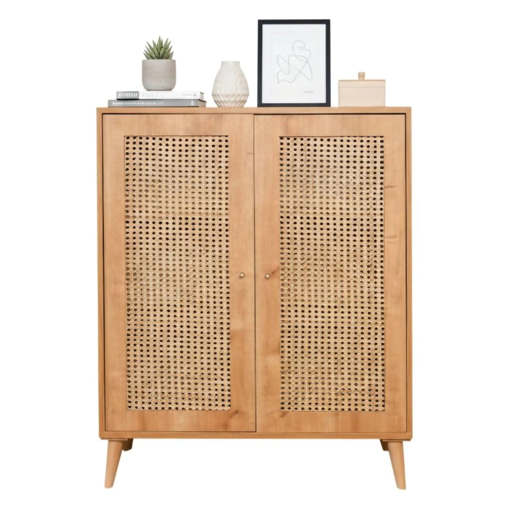 Credenza Diodata, Buffet da soggiorno, Madia da salotto, Dispensa da cucina, 90x40h110 cm, Quercia