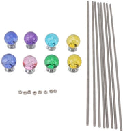 Stake per giardino con perle - Accessori per giardino DIY - Cristalli per stoppa - Adatto per esterni - 8 pezzi