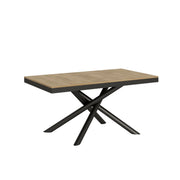 Tavolo allungabile 90x160/420 cm Famas Evolution telaio Antracite - Quercia Natura