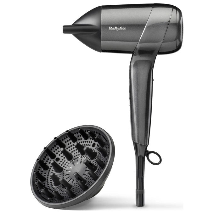 BaByliss, Asciugacapelli Titanium Shine D6200DE, 1600 W, Acciaio