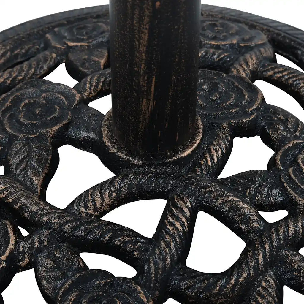 Base Ombrellone-Supporto per ombrellone Nero e Bronzo 9 kg 40 cm in Ghisa