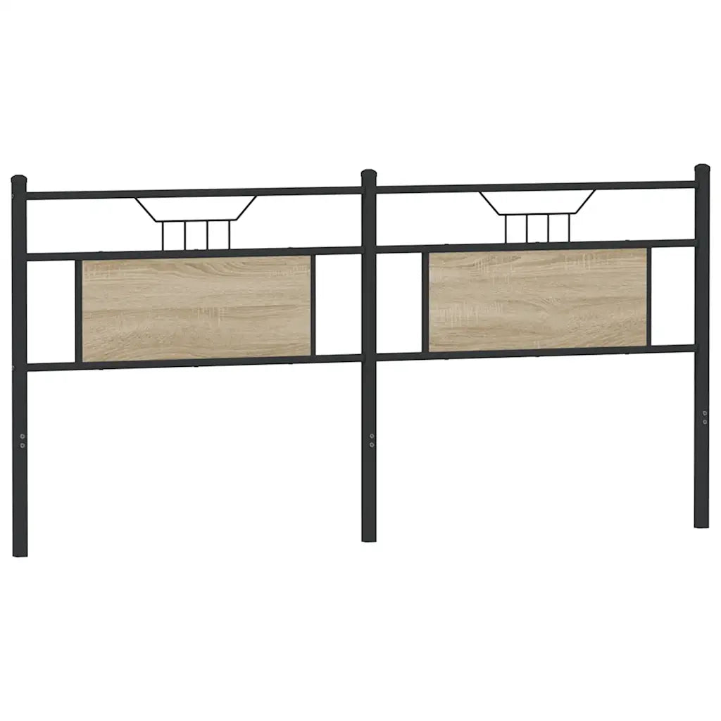 Testiera | Testata di Ricambio Rovere Sonoma 160 cm in Legno Multistrato e Acciaio