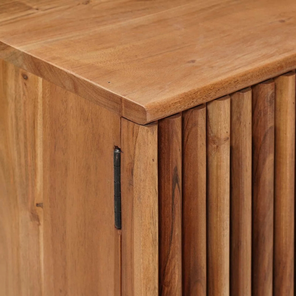 Comodino a muro fatto a mano Marrone Teak 40 x 30 x 45 cm