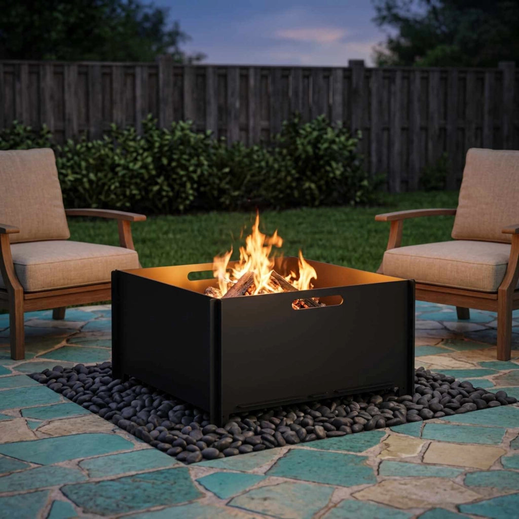 Focolare Nero 60 x 60 x 30 cm Acciaio 8012590