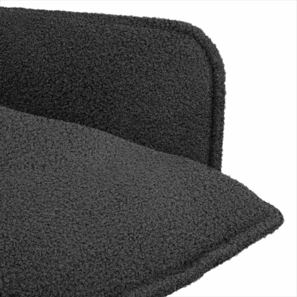 Poltrona Grigio Scuro Bouclé 42047695