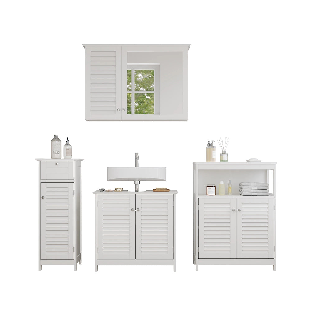 Vicco Set di mobili da bagno Bianco 4 pezzi, opzione 4