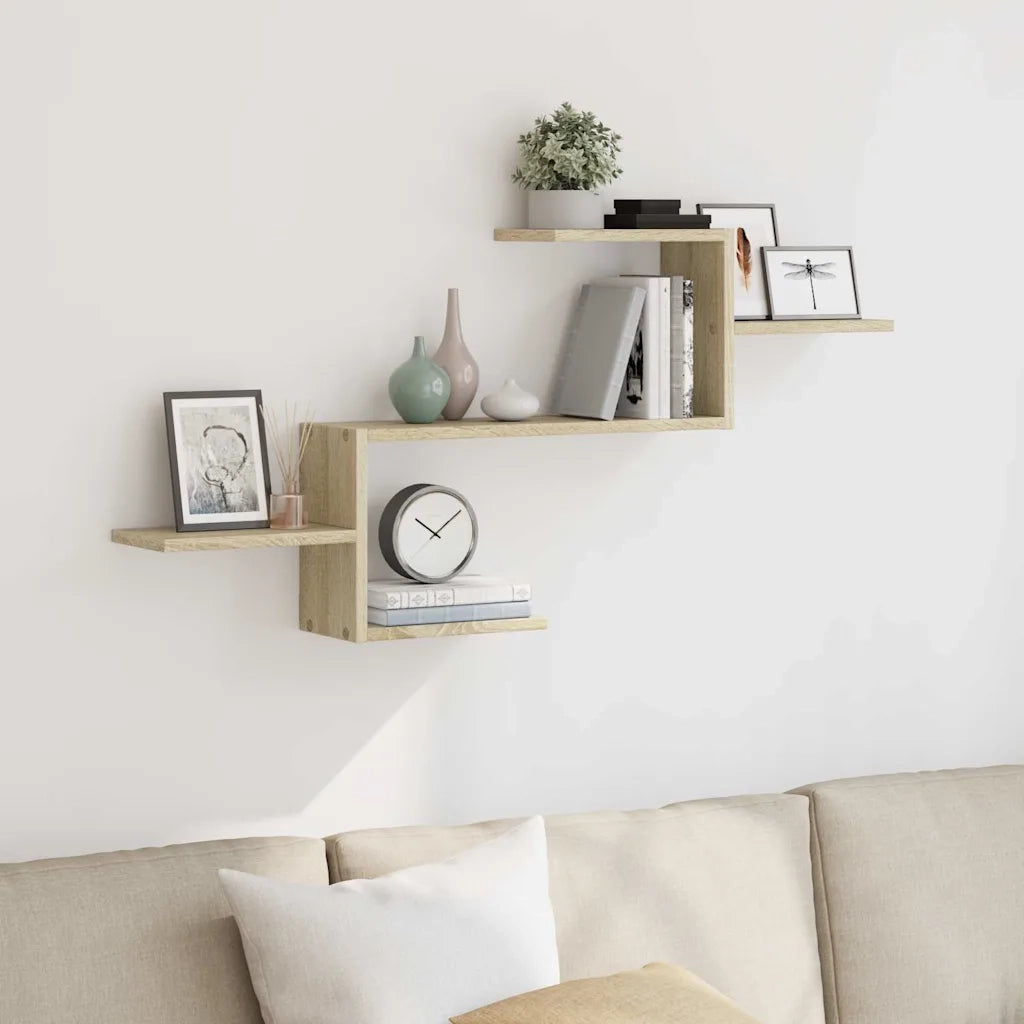 Scaffale a Parete Rovere Sonoma 104x15x49 cm in Truciolato 853202