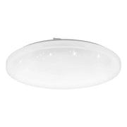 Plafoniera Moderna Frania-Z Acciaio Bianco Plastica Cristallo Led 24W Ip20